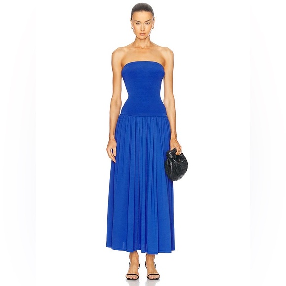 Zimmermann Royal Blue Strapless Maxine Strapless Jersey Dress Women Zimmermann Royal Blue Strapless Maxine Strapless Jersey Dress Women